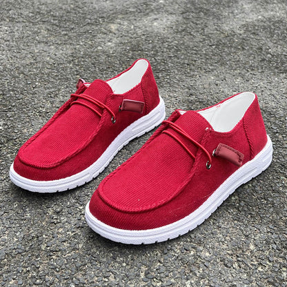 Women Casual Spring Autumn Flat-soled Slip-on Low-top Loafers Shoes
