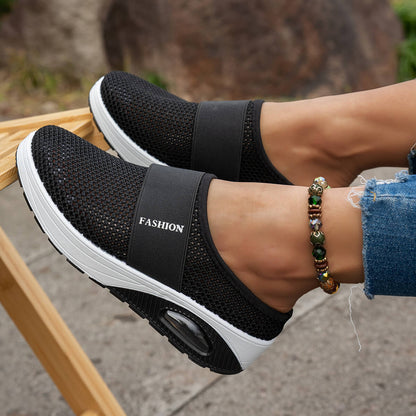 包头小网孔拖鞋女无后跟半拖鞋厚底拖鞋女网面半拖鞋女厂家批发