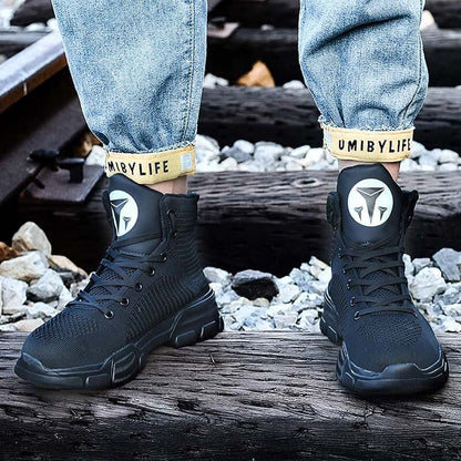 Männer Stahlzehenstiefel Winter Warme Komfortable Industriebau Rutschfeste Tennisarbeit Sicherheitsschuhe