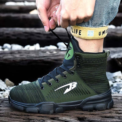 Männer Stahlzehenstiefel Winter Warme Komfortable Industriebau Rutschfeste Tennisarbeit Sicherheitsschuhe