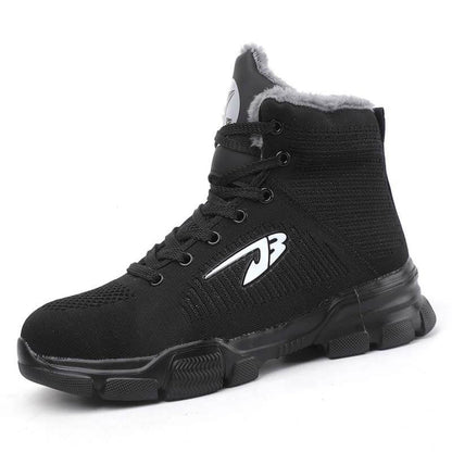 Männer Stahlzehenstiefel Winter Warme Komfortable Industriebau Rutschfeste Tennisarbeit Sicherheitsschuhe