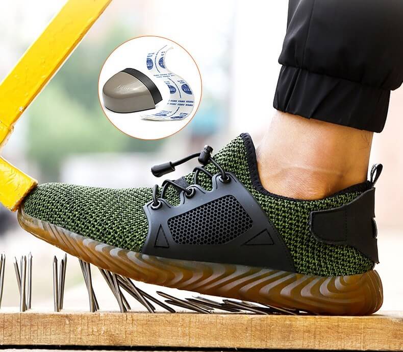 Men's Work Shoes Mesh Breathable Lightweight Comfortable Steel Toe Safety Industrial Construction Non-slip shoes