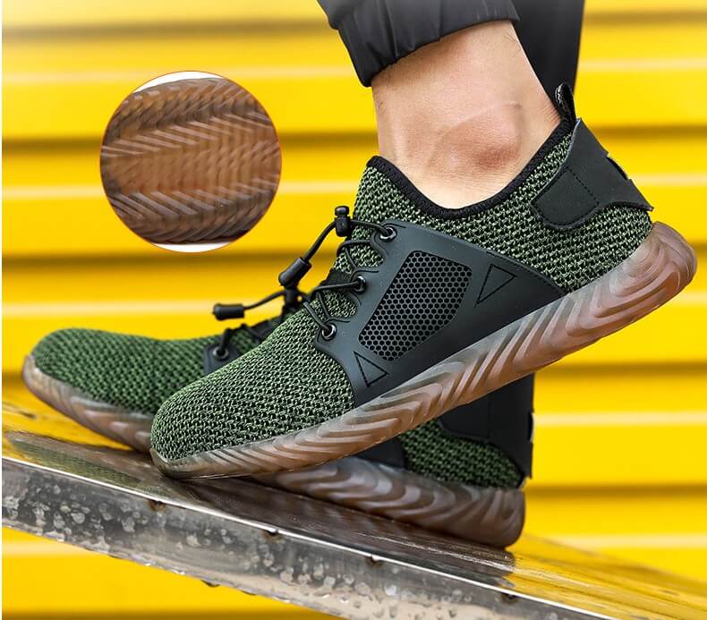 Men's Work Shoes Mesh Breathable Lightweight Comfortable Steel Toe Safety Industrial Construction Non-slip shoes