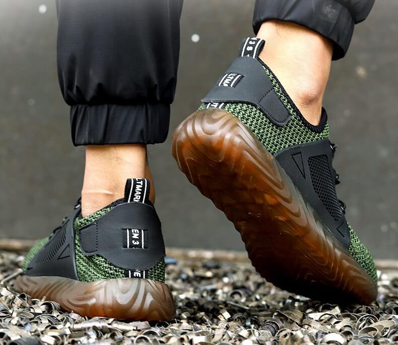 Men's Work Shoes Mesh Breathable Lightweight Comfortable Steel Toe Safety Industrial Construction Non-slip shoes