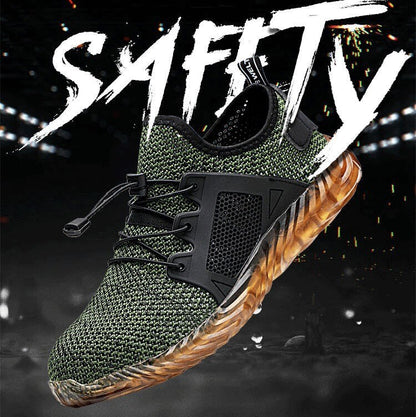 Men's Work Shoes Mesh Breathable Lightweight Comfortable Steel Toe Safety Industrial Construction Non-slip shoes
