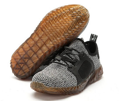 Men's Work Shoes Mesh Breathable Lightweight Comfortable Steel Toe Safety Industrial Construction Non-slip shoes