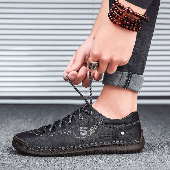 Kaegreel da uomo in microfibra in pelle di cuoio comfort comfort morbido scarpe da ginnastica casual