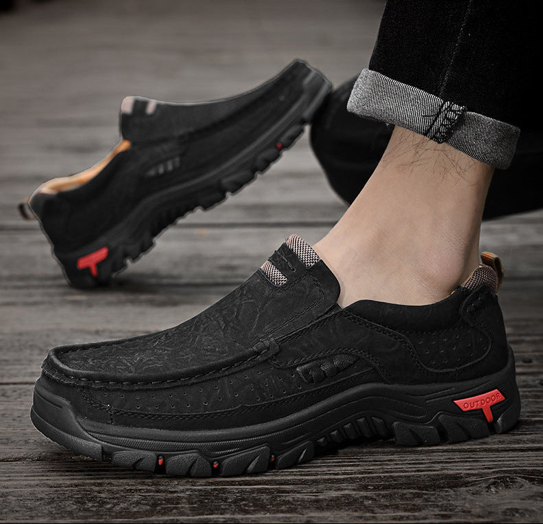 Die ersten Layer-Rindsleder-Wanderschuhe der Männer für vier Jahreszeiten