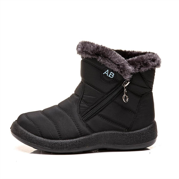 Women's Winter Snow Boots Slip On Waterproof Outdoor Plush Shoes ...
