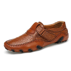 Kaegreel Peas Shoes Men's Leather Four Seasons Casual Shoes Octopus British Handmade Shoes