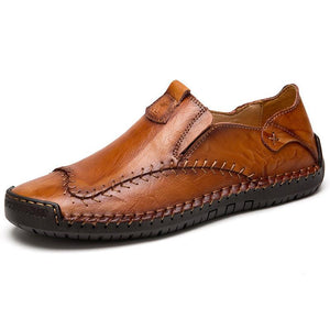 Kaegreel Men's Main's Couture à la main Non Slip Chaussures Sold Taille Sold Sole Sold Cuir