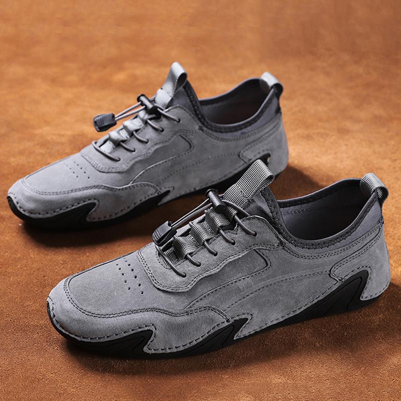 Kaegreel Men's Casual High Quality Real Leather Fashion Breathable ...
