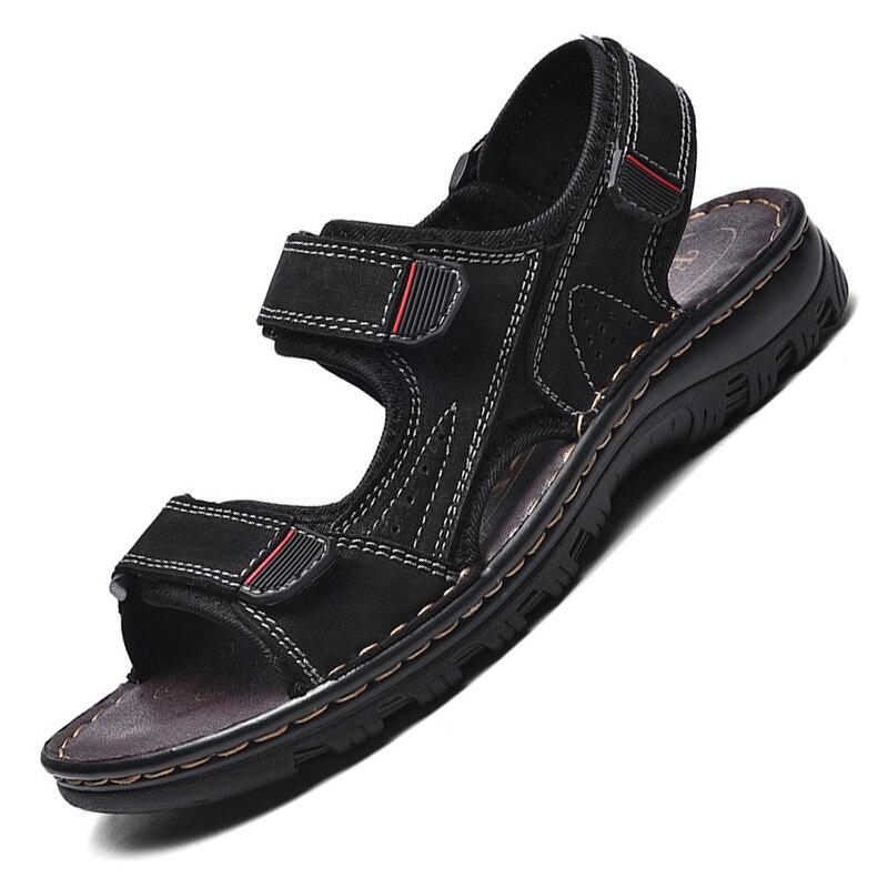 Men's Sandals Outdoor Genuine Leather Breathable Men's Sandals Leather Handmade Men's Beach Sandals