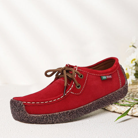 kaegreel boat shoes 136691 red