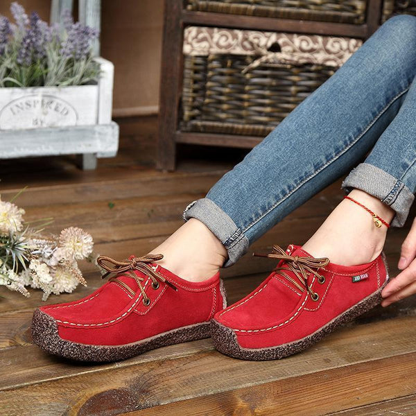 kaegreel boat shoes 136691 red