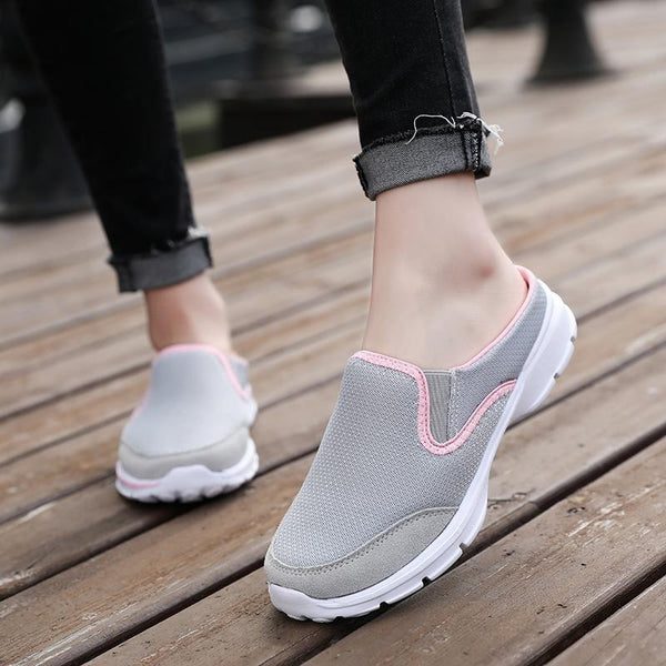 kaegreel knit shoes slippers 140693 gray