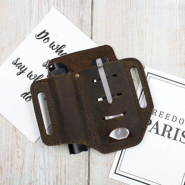 kaegreel leather belt multitool cases 31162 coffee