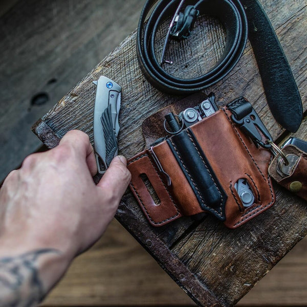 kaegreel leather belt multitool cases 31225 brown