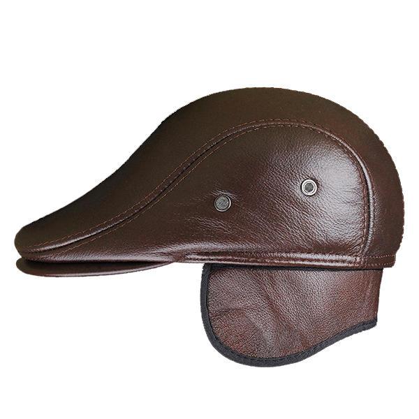 kaegreel leather newsboy caps 31147 brown