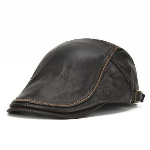 kaegreel leather newsboy caps 31148 coffee