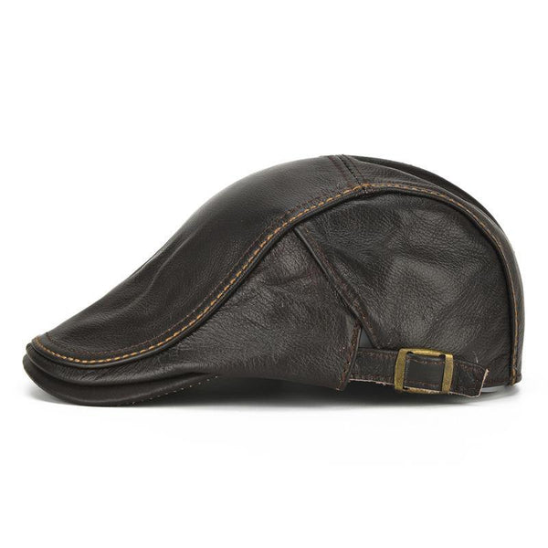 kaegreel leather newsboy caps 31148 coffee