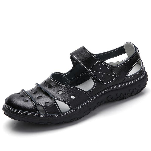 kaegreel leather sandals slippers 134073 black