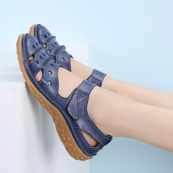 kaegreel leather sandals slippers 134073 dark blue