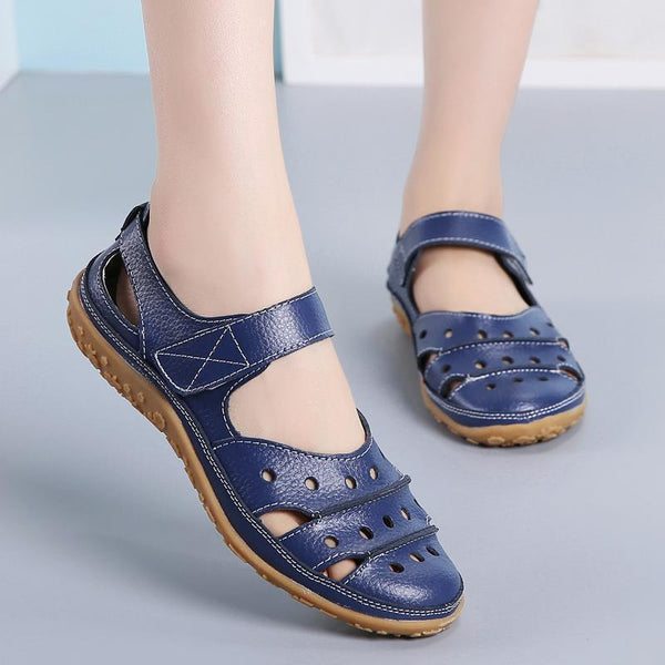 kaegreel leather sandals slippers 134073 dark blue