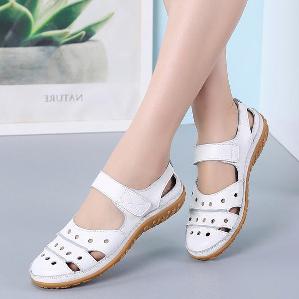 kaegreel leather sandals slippers 134073 white