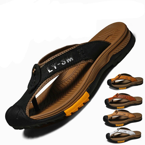 kaegreel leather sandals slippers 31404 black