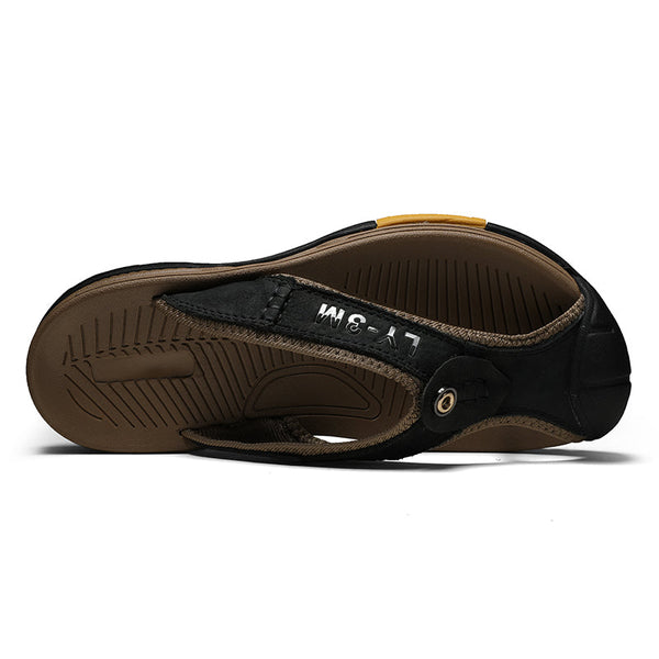 kaegreel leather sandals slippers 31404 black