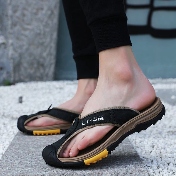 kaegreel leather sandals slippers 31404 black
