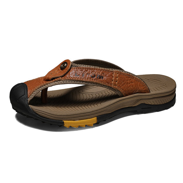 kaegreel leather sandals slippers 31404 light brown