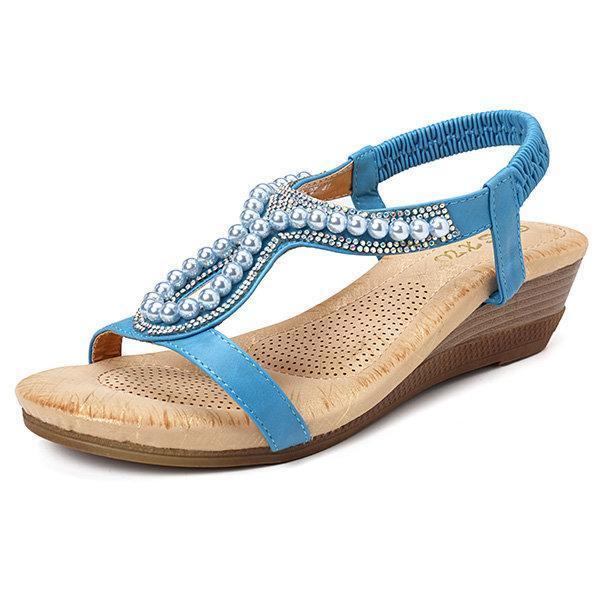 kaegreel wedges sandals 132196 blue