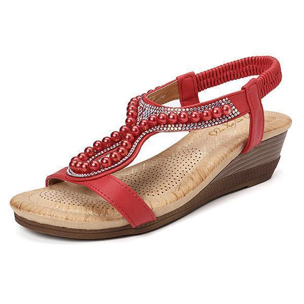 kaegreel wedges sandals 132196 red