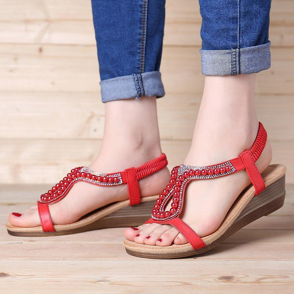 kaegreel wedges sandals 132196 red