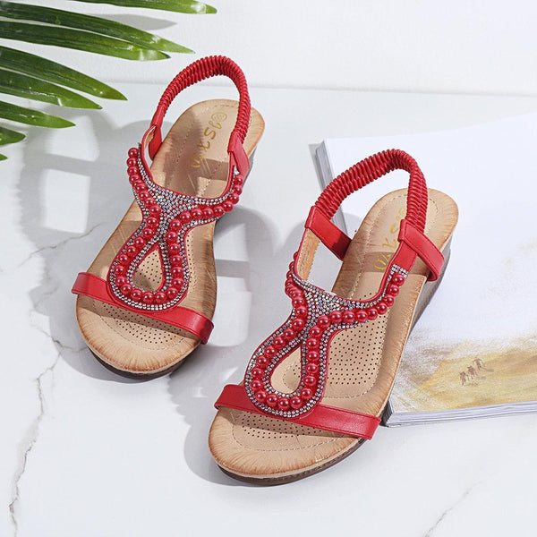 kaegreel wedges sandals 132196 red
