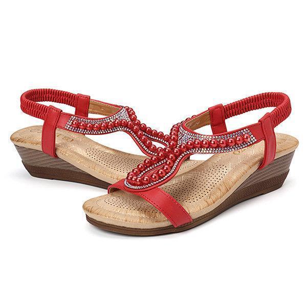 kaegreel wedges sandals 132196 red